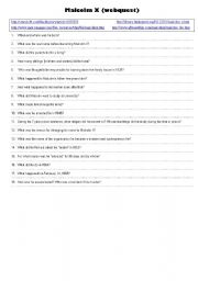 English Worksheet: Malcolm X (webquest)