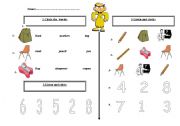 English Worksheet: my class