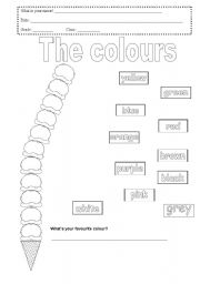 English Worksheet: The colours