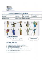 English Worksheet: jobs