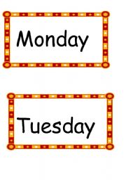 English Worksheet: Day of the week and months of the year