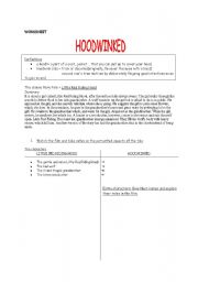 English Worksheet: HOODWINKED : A parody of Little Red Riding Hood