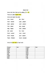 English worksheet: Simple past