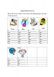 English Worksheet: Simple present