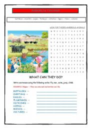 English Worksheet: Animals in Tanzania