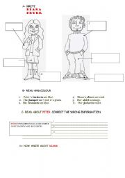 English worksheet: test 4 grade