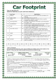 English Worksheet: Car Footprint