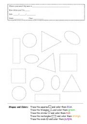 English Worksheet: Shapes