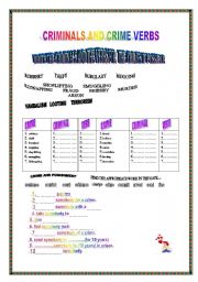 English Worksheet: vocabulary-work   criminals-punishment...