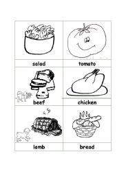 English worksheet: food