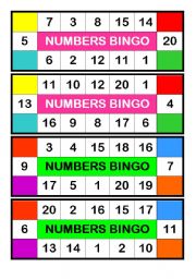 Numbers Bingo