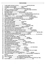 Prepositions - upper-intermediate