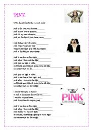 English Worksheet: Pink by Aerosmith part 2