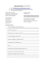 English Worksheet: beds are burning