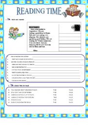 English Worksheet: POSTCARD