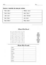 English worksheet: Numbers