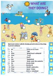 English Worksheet: Presnet Continuous