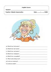 English Worksheet: Xuxas caricature