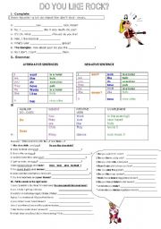 English Worksheet: auxiliar do -does