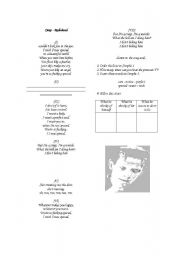 English Worksheet: Song: Creep - Radiohead