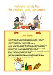 Halloween Safety tips for children, pets and adults.