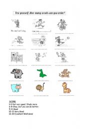 English worksheet: Test yourself
