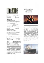 English Worksheet: Song- My heart will go on- Titanic- Fill in the blanks