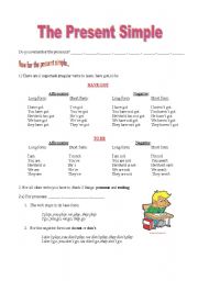 English Worksheet: present simple intro sheet