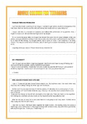 English Worksheet: GIVING ADVICE