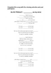English Worksheet: Several songs to be used in class