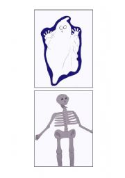 English worksheet: ghost and skeleton