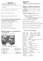 English Worksheet: a test