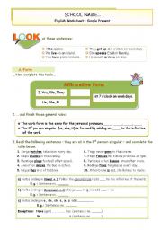 English Worksheet: Simple Present - Affirmative Form