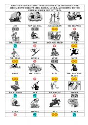 English Worksheet: lkes and dslkes