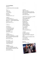 English Worksheet: Burnin Up by Jonas Brothers