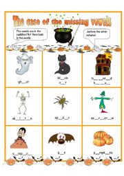 English Worksheet: Missing vowels