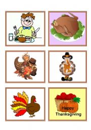 English Worksheet: Thanksgiving Clip Art - 2 - 3