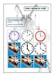 English worksheet: Whats the Time Mr. Wolf?