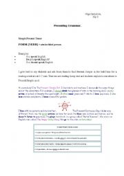 English Worksheet: Presenting grammar