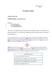 English worksheet: Presenting grammar