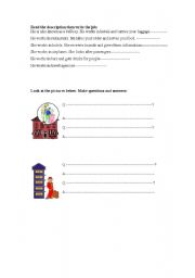 English Worksheet: jobs and work places