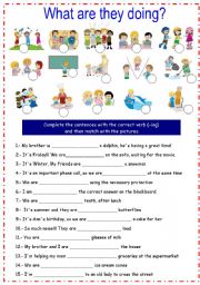 English Worksheet: Present Continuous