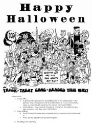 English Worksheet: Scary Story Writing and Talking lesson plan