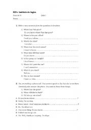 English Worksheet: Indirect questions