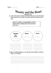 English Worksheet: Book: Beauty and the Beast