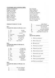 English Worksheet: Countries & Nationalities