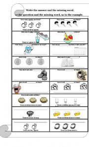 English Worksheet: HOW MANY, HOW MUCH