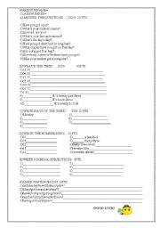 English worksheet: 4 th grades