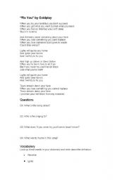 English Worksheet: ESL through songs (Coldplay, Laura Nyro, Brandy)