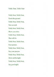 English Worksheet: nursery rhymes